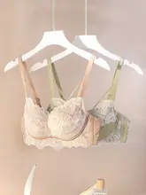レースブラジャー【ノンワイヤー・小胸用・ボリュームアップ・フランス風デザイン】