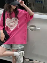 夏用 半袖Tシャツ【女児用・ルーズフィット・流れるリボンデザイン】