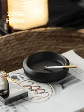 ZEROHOME 陶器製 煙灰皿【シンプルデザイン・家庭用・小型】