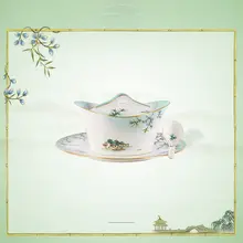 高級骨董風 陶磁器食器セット【一人用・保温機能付き・蓋付き・スープボウル】