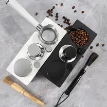 Mongdio コーヒー圧粉器 3点セット【圧粉ハンマー・コーヒー底座付き・収納ケース】