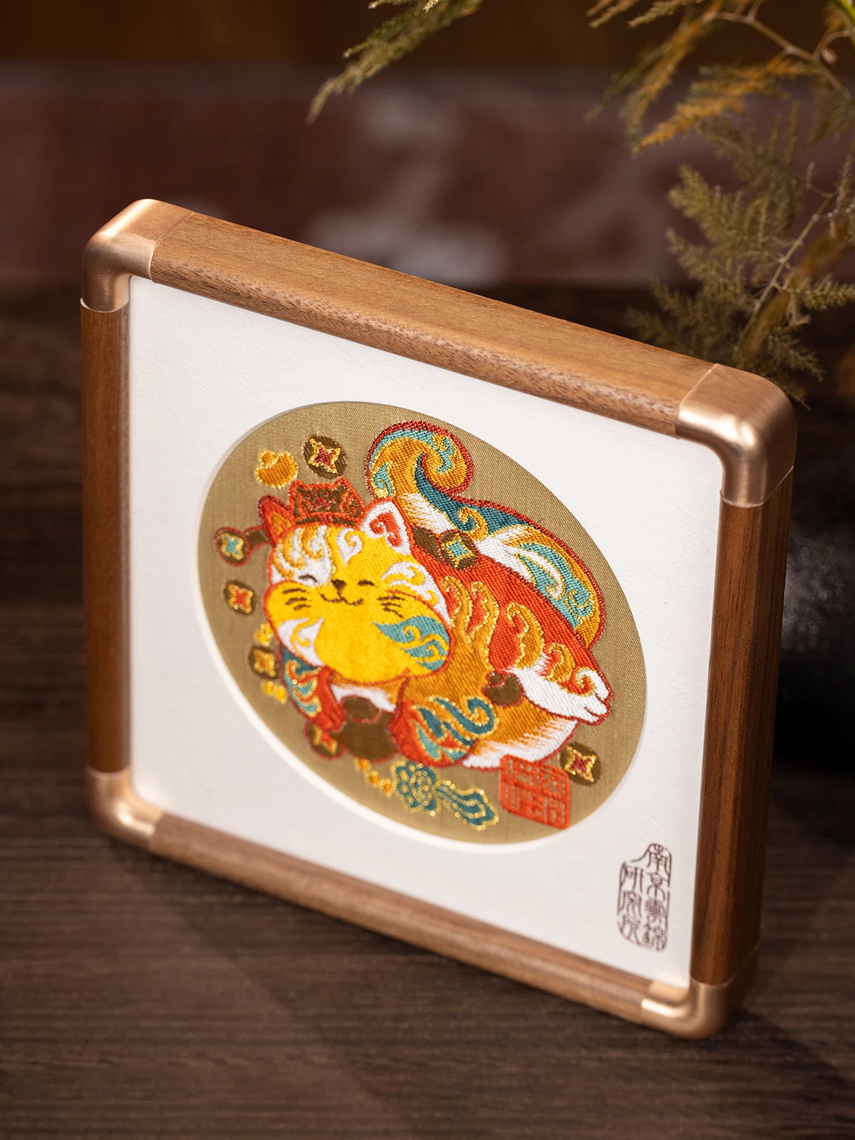 南京雲錦博物館 猫の肥家潤装飾品：新中式非遗工芸品の贈り物としての価値