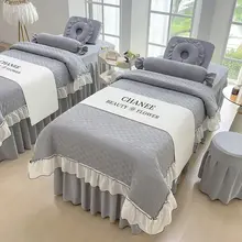 美容用ベッドカバー【クリーム風・軽奢スタイル・穴あけ不要】（セットアップ対応）