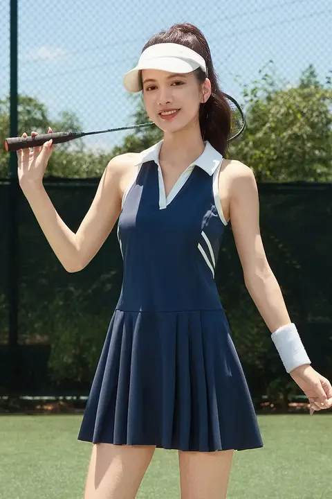 361° 女性用 バドミントンワンピース【プロ仕様・スポーティ・テニスウエア】（セットアップ対応）