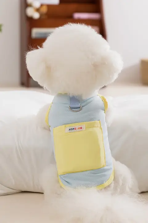 夏用薄手小型犬用防寒ベスト【涼感素材・テディ・コーギー向け】