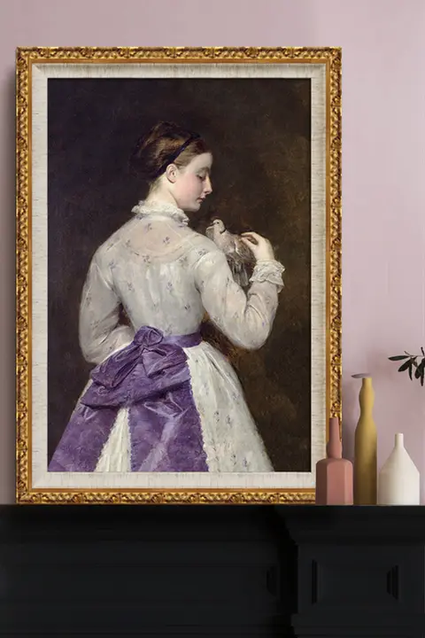 レトロスタイルの欧風装飾画【リビング・ダイニング・玄関用・セット】