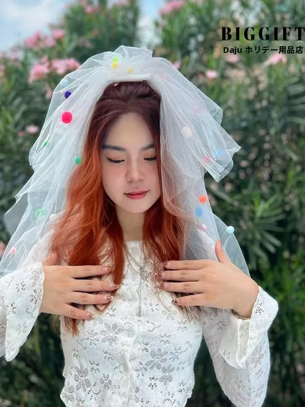 2歳誕生日に贈るかわいいヘッドアクセサリー：プリンセスベールとヘアクリップ付きの頭飾り