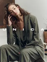UNICA 軽量シワ加工サテンシルクスーツセット【取り外し可能なフロウリボン付き・オシャレ＆スタイル】