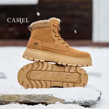 Camel スノーブーツ マーチンブーツ メンズ ボア 厚底 ハイカット 滑り止め 防寒 アウトドア 冬 あったか「Camel」