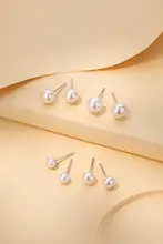 スタッドピアス レディース パール シルバー 上品 きれいめ 秋冬