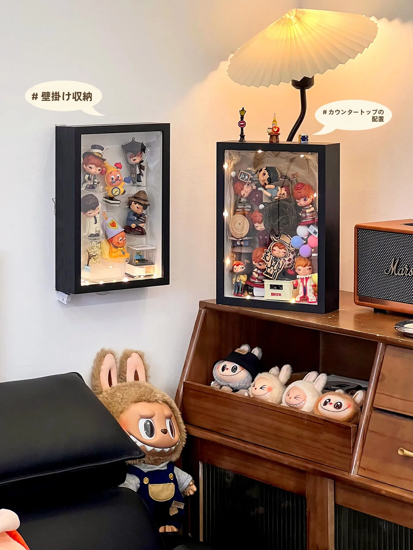 透明なブラインドボックスディスプレイラック：壁掛け用のDIYフレームでグッズを美しく飾る