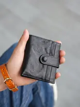 本革メンズ小型カードホルダーミニポータブル第一層牛革