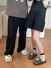 細いストライプのカップル用スリッパ【室内外対応・防滑・可愛いデザイン】