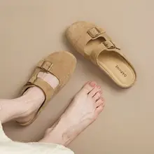 ヴィンテージスタイルの女性用サンダル【フラット・カバータイプ・軽快なデザイン】