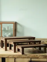収納棚 デスク上 ユーザー 化粧品 茶器 コーヒー 素材: 無垢材 ウォールナット