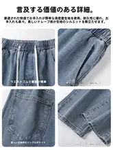 ヴィンテージ風ブルーウォッシュデニムパンツ【ストレート・フィット・秋用】