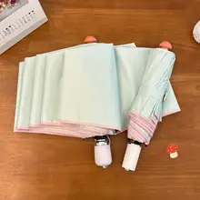 可愛いきのこデザインの日傘【晴雨兼用・UVカット・携帯用】