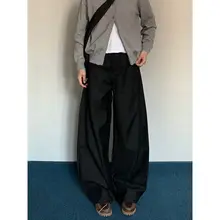 アメリカンヴィンテージデザインのカジュアルスーツパンツ【男女兼用・春秋用・高級グレー】（セットアップ対応）