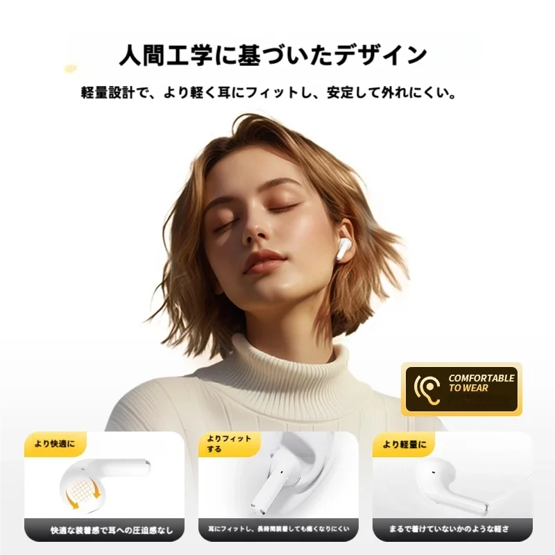 Lenovo ワイヤレスBluetoothイヤフォン【高音質・ノイズキャンセリング・AppleおよびXiaomi対応】