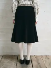 黒のマーメイドスカート【ウエストミディアム・ミディ丈・春用】