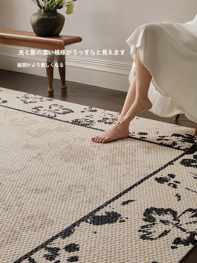 新中式デザインのウールラグ：4.5畳サイズで実現する高級感と吸音性能