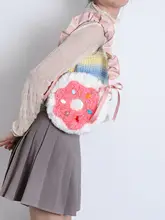 斜め掛けポシェット レディース ドーナツ型 ガーリー 可愛い おしゃれ ロリータ スマホポシェット