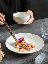 陶製 白色サラダボウル【クリエイティブデザイン・家庭用・高級感】
