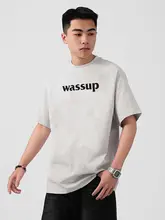 Tシャツ 半袖 メンズ ユニセックス ロゴプリント オーバーサイズ ストリート 夏 「WASSUP HEODS」