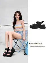 厚底女性用サンダル【夏用・通気性・軽量・外出用】