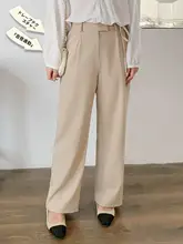 夏用 涼感ハイウエストストレートワイドパンツ【ロング丈・デザイン・大きいサイズ】（セットアップ対応）