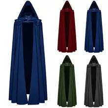 レトロデザインのフード付きウィッチローブ【ハロウィン・ロングコート・ダークスタイル】