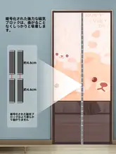 金剛網 半プライバシー 夏用防虫ドアカーテン【マジックテープ・穴あけ不要・磁石式】