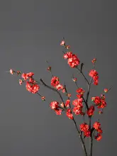 中式造花 梅の花と桃の花のアレンジメント【インテリア用・テーブル花瓶飾り】