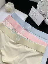 夏用薄手無痕アイスシルク中腰快適通気平角パンツ