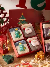 クリスマスソックス女性用ギフトボックス【コーラルフリース・秋冬用・厚手・暖かい睡眠用ソックス】