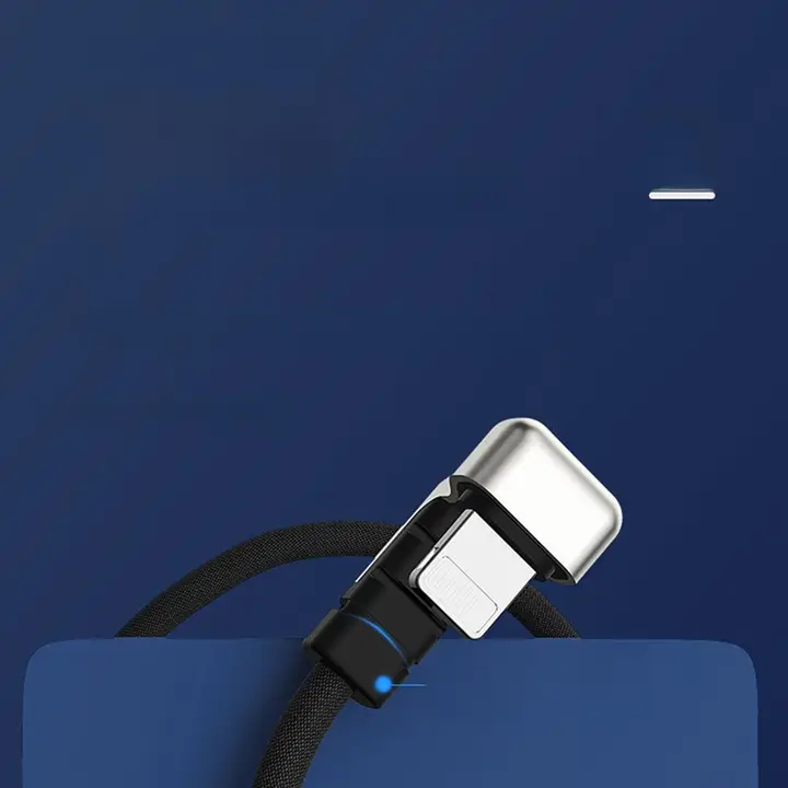iPhone対応 U型急速充電データケーブル【高耐久・フラットケーブル・急速充電対応】
