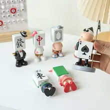 国潮風 マージャン フィギュア【トレンディなインテリア雑貨・卓上装飾・ギフトに最適】