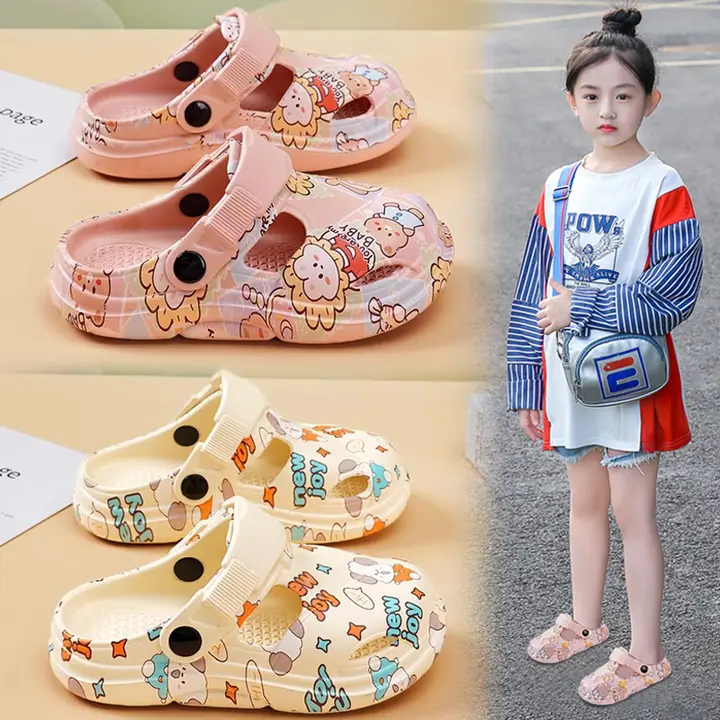 女の子用夏用ビーチサンダル【柔らかいソール・つま先保護・通気性あり】