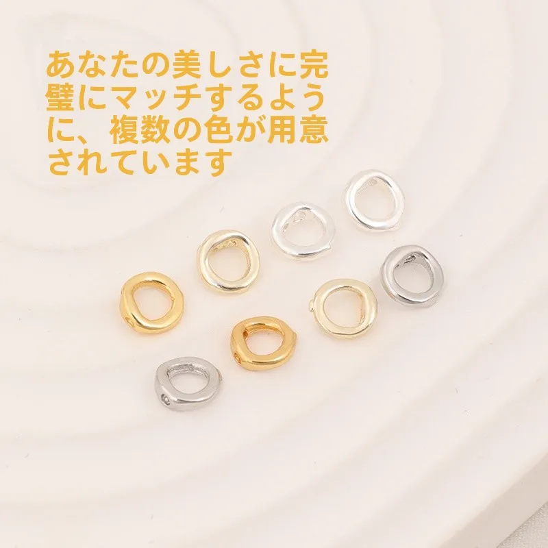 18K金メッキダブルホールリング：手作りアクセサリーに最適な連結金具のスペックと使い方