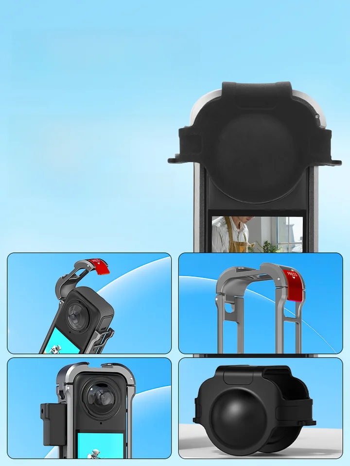 Insta360 X4用金属保護フレーム【防衝撃・全景アクションカメラ用アクセサリー】