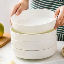 深皿 サラダ皿 家庭用 創造的 大型 磁器 純白 深口 高品質