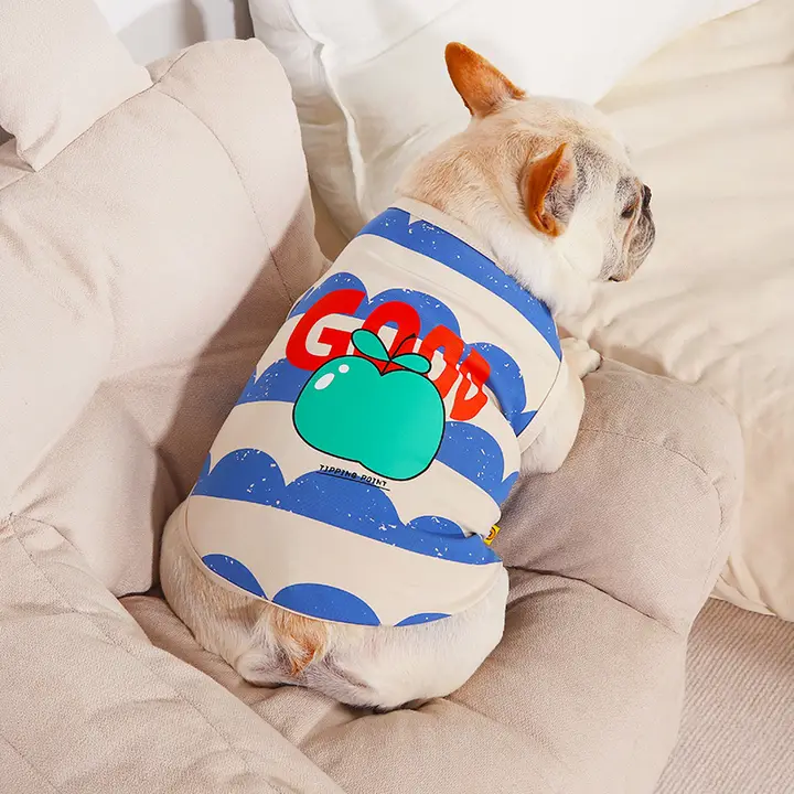 新しい夏のフレンチドゥベストかわいい弾性ペット