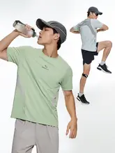 吸湿透気の分割デザインTシャツ【メンズ・ランニング・半袖・ストレッチ】