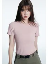 CHANDOOIVY 超細高密ビスコース素材 半袖Tシャツ【ラウンドネック・ユニセックス・オーバーサイズ】