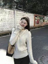 ニット レディース ウール ルーズ トップス インナー 上品 冬