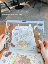 360°回転対応 Xiaomi Pad 6用 保護ケース【11インチ・バタフライリボン・透明・ハードアクリル】