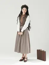 冬用 漢服スタイルの改良立襟シャツと褶裙【アート学生向け・漢元素デザイン】（セットアップ対応）