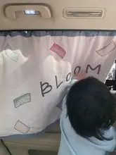 車用窓日よけカーテン【全棉・赤ちゃん用・嵌入式スライドレール】