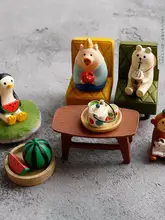 かわいいデザインのマット仕上げ樹脂デスクトップ装飾【癒し効果・ギフトに最適】