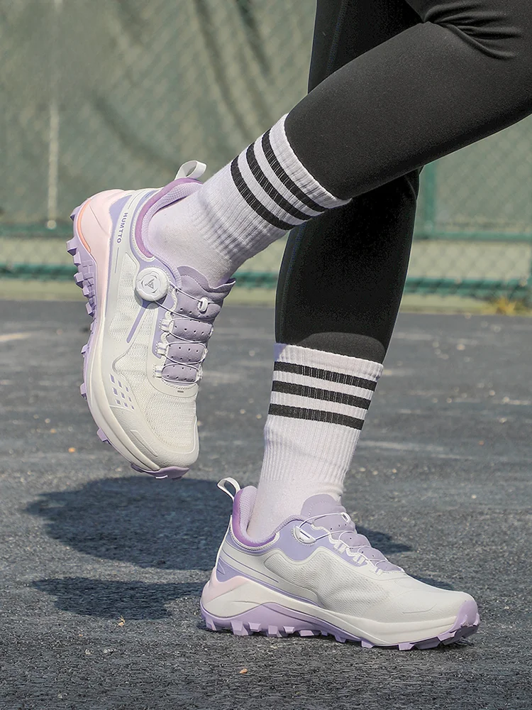 トレイルランニングシューズ HUMTTO/悍途 HTZY850930B-4：通気性と耐磨性を重視した女性向けアウトドアモデル